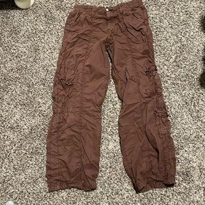 Brown cargos urban outfitters